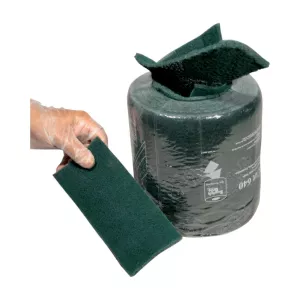 Tampons verts abrasifs en rouleau 200x100mm (40pcs)